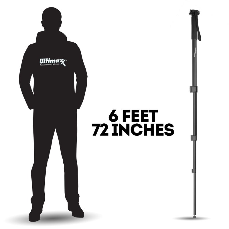 Ultimaxx 72" Monopod w/Quick Release for Canon, Nikon, Sony, Samsung, Olympus, Fujifilm, Panasonic, Pentax, and Other Digital SLR Cameras/ Universal Camcorders - Image 5